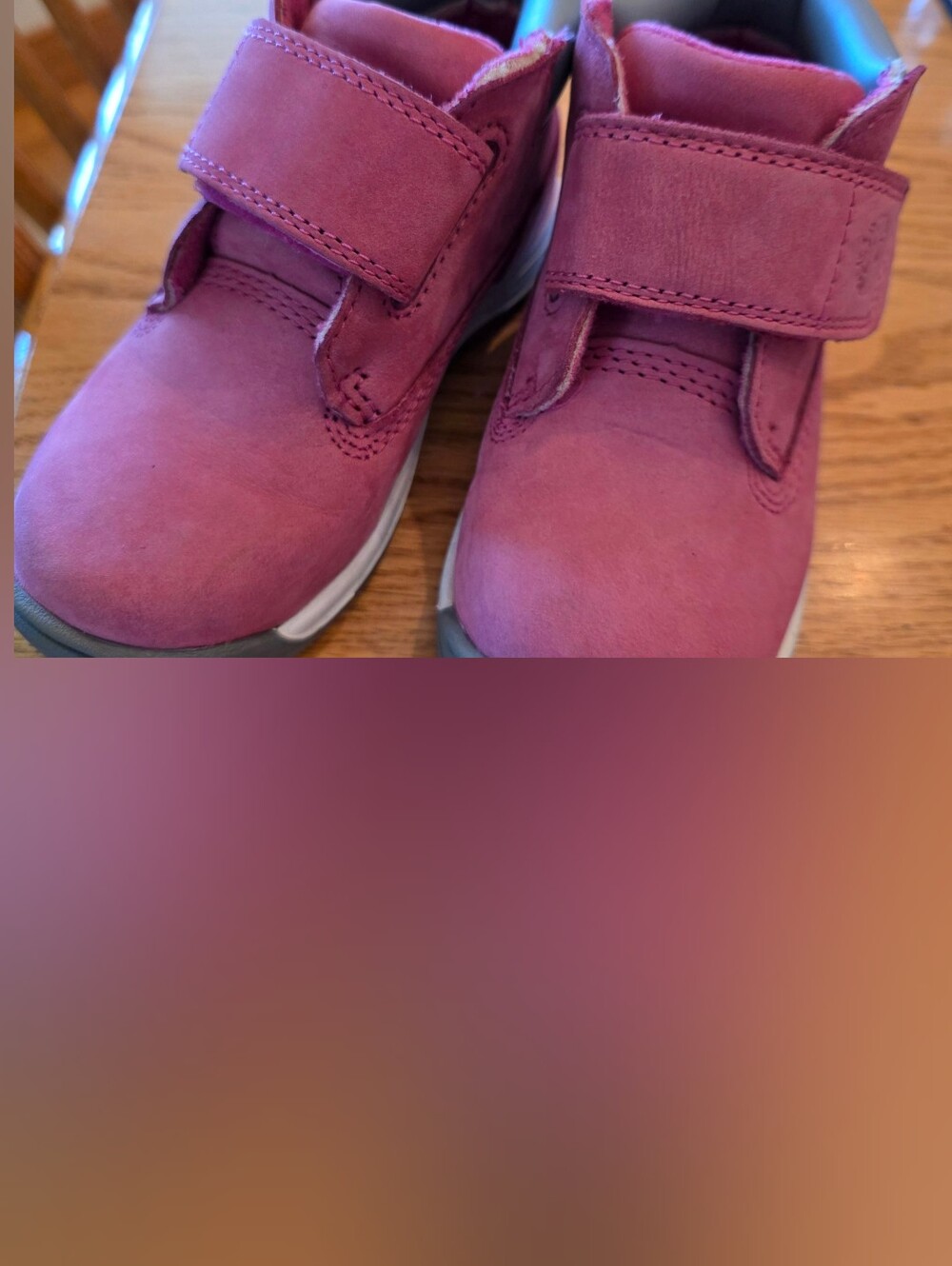 Timberland Kids Velcro Boots in Rose